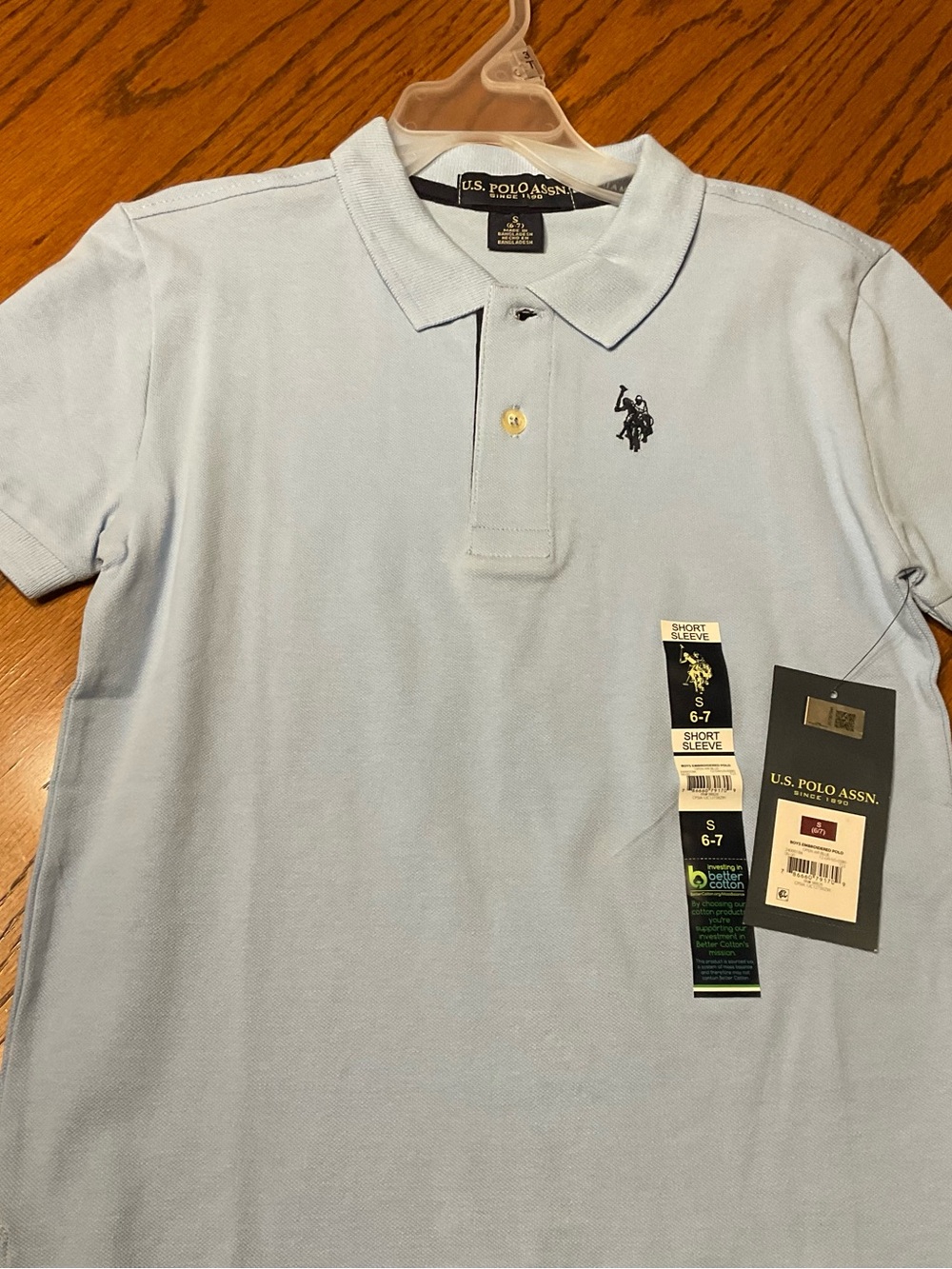 U.S. Polo Assn. Light Blue Boys' Polo with Embroidered Logo